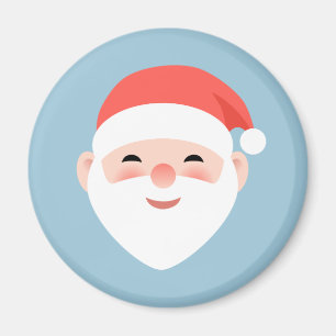Imán Navidad Santa en azul claro