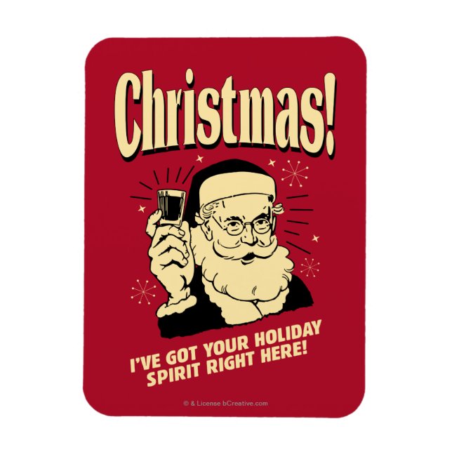 Imán Navidad: Tengo tu espíritu de vacaciones aquí (Vertical)