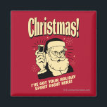 Imán Navidad: Tengo tu espíritu de vacaciones aquí<br><div class="desc">Bienvenido a RetroSpoofs. Es la colección definitiva de camisetas clásicas de estilo retro que se burlan de la cerveza,  hombres,  mujeres,  póquer,  trabajos y todas las otras cosas malas que nos hacen sentir tan bien!</div>
