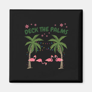 Imán Navidad Tropical Florida Flamingo Decorar Las Palm