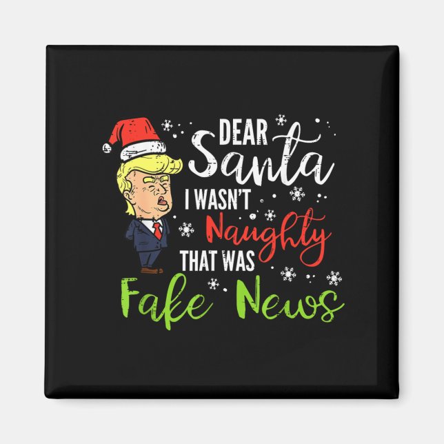 Imán Navidad Trump Querido Santa Noticias Falsas Divert (Frente)