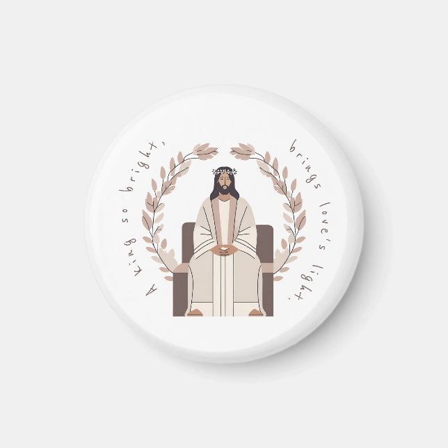 Imán Navidad | Un rey tan brillante | Jesús | Neutrales (Frente)