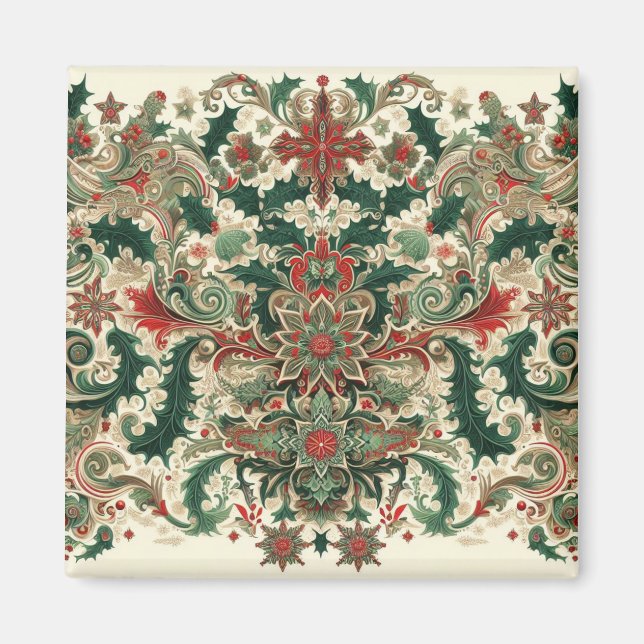 Imán Navidad victoriana/clásica/vintage (Frente)