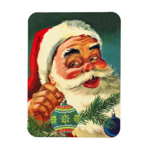 Imán Navidad Vintage, Alegre Santa Claus Retro de los 5