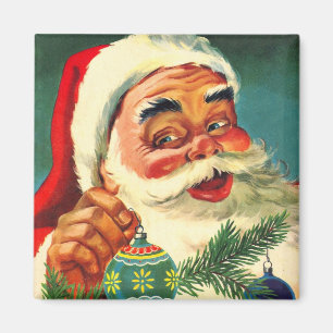 Imán Navidad Vintage, Alegre Santa Claus Retro de los 5