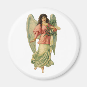 Imán Navidad vintage, Ángel victoriano antiguo