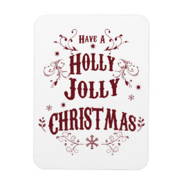 Imán Navidad Vintage Holly Jolly