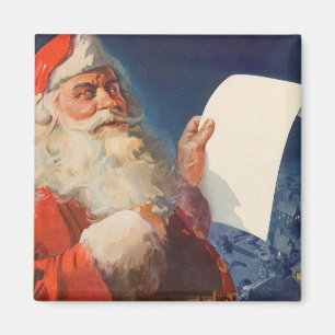 Imán Navidad Vintage, Lista de Niños Buenos o Malos de