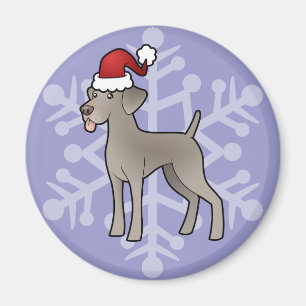 Imán Navidad Weimaraner