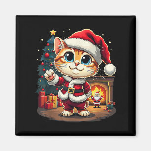 Imán Navidades adorables Cat Santa Claus Lovely Xmas Ki