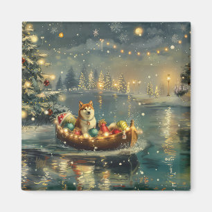 Imán Navidades Akita Festividad