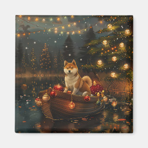 Imán Navidades Akita Festividad