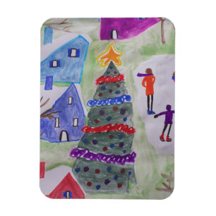 Imán Navidades Aldeas flexibles