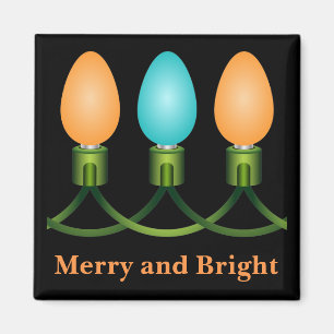 Imán Navidades alumbran Trio Naranja y Blue Magnet