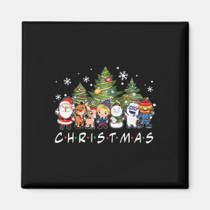Imán Navidades amigos Santa Rudolph Familia Snowman Xma