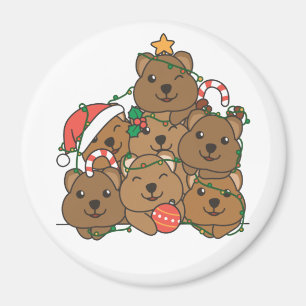 Imán Navidades animales divertidos del árbol de Navidad