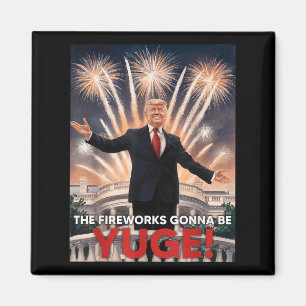 Imán Navidades Año Nuevo 2025 Festividades de Trump