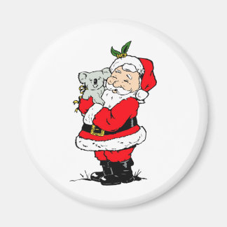 Imán Navidades australianos cortos Santa con koala