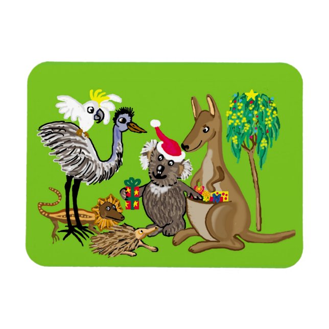Imán Navidades australianos de Santa koala (Horizontal)