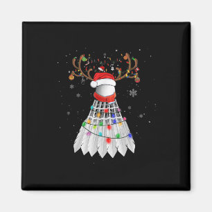 Imán Navidades Badminton Ball Santa Hat Cute Xmas Pajam