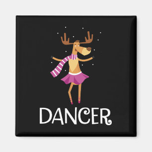 Imán Navidades bailarinas de Prancer bailando reno