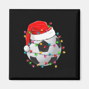 Imán Navidades Balón de fútbol Santa Hat Funny Sport Xm