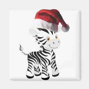 Imán navidades bebé cebra