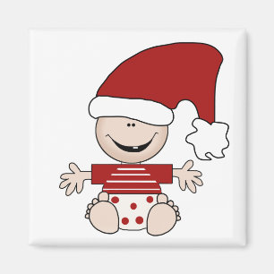 Imán Navidades bebé en camisetas y regalos de Cap Stock