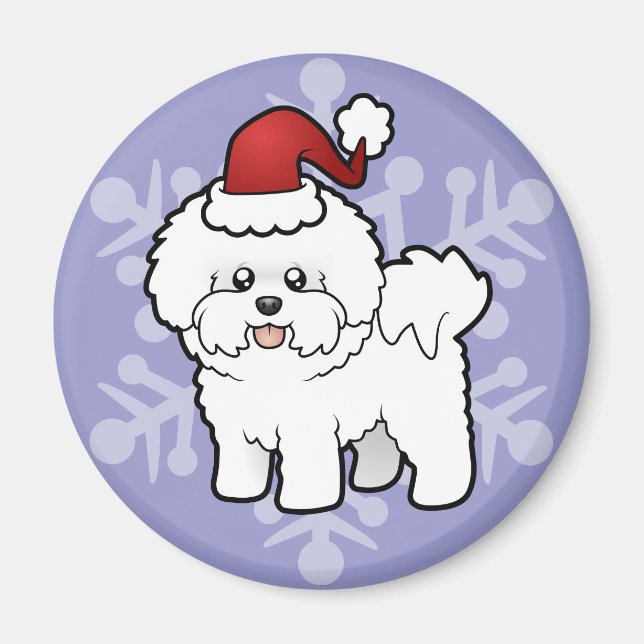 Imán Navidades Bichon Frise (Frente)