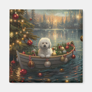 Imán Navidades Bichon Frise Voyage festivo