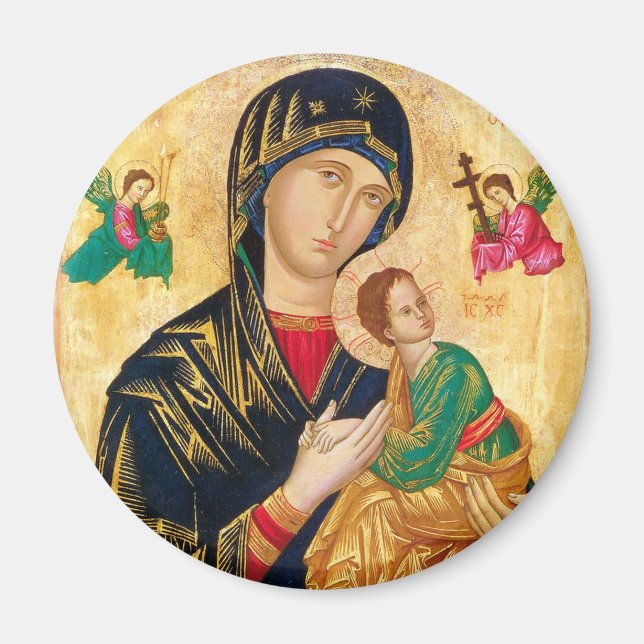Imán Navidades bizantinos de la Virgen María e Icono In (Frente)