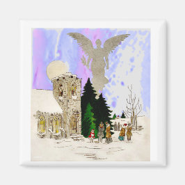 Imán Navidades blancos