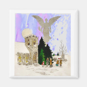 Imán Navidades blancos