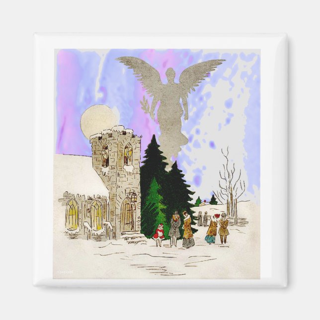 Imán Navidades blancos (Frente)