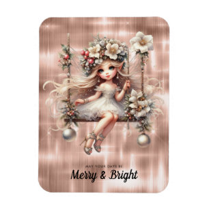 Imán Navidades Blancos Fairy Merry And Bright