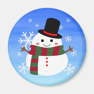 Imán Navidades blancos Snowman