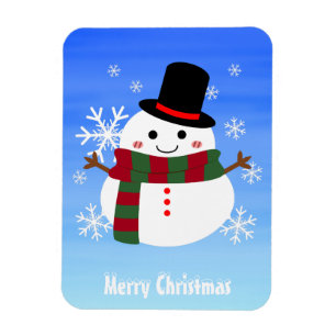Imán Navidades blancos Snowman