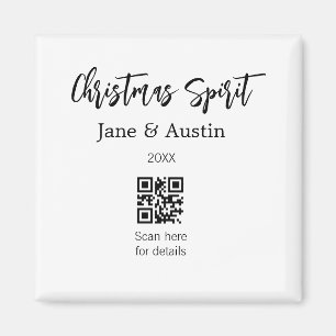 Imán Navidades boda de espíritu nombre pareja QR fecha 
