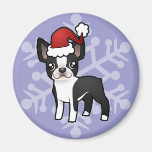 Imán Navidades Boston Terrier