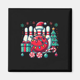 Imán Navidades Bowling Pins Reindeer Xmas Bowler Hombre