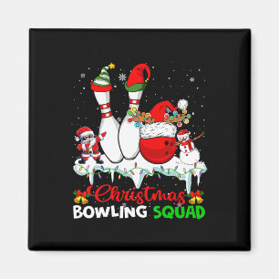 Imán Navidades Bowling Squad Dabbing Santa Elf Bowling