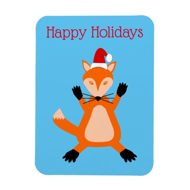 Imán Navidades breves Fox Personalizado (Vertical)
