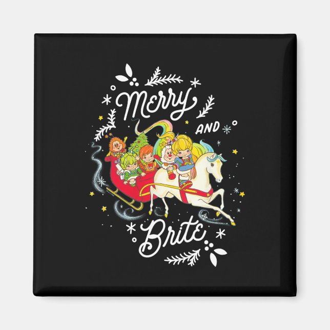 Imán Navidades Británicos Del Arcoiris Merry Y Brite Sl (Frente)