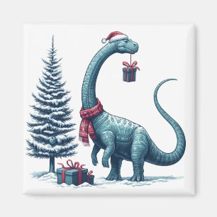 Imán Navidades Brontosaurus dinosaur