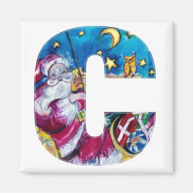 IMÁN NAVIDADES C CARTA / SANTA MONOGRAM INSPIRADA (Frente)