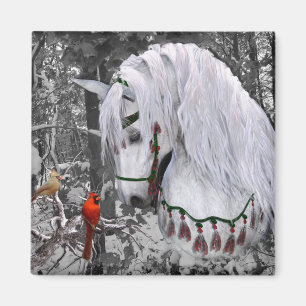 Imán Navidades Caballos y Cardenales
