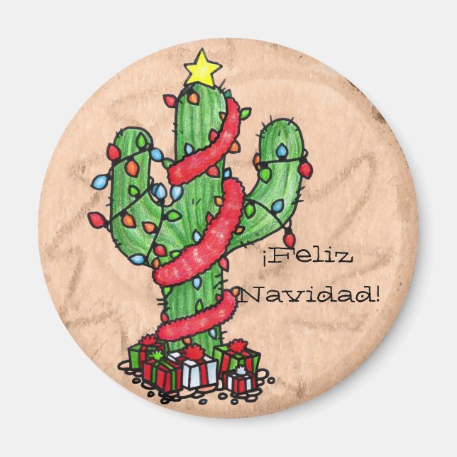 Imán Navidades Cactus Magnet (Frente)