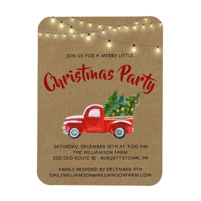 Imán Navidades Camionero A Un Fiesta De Berry Navidades (Vertical)