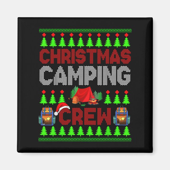 Imán Navidades Camng Crew Xmas Sweater Santa Camper Cam (Frente)
