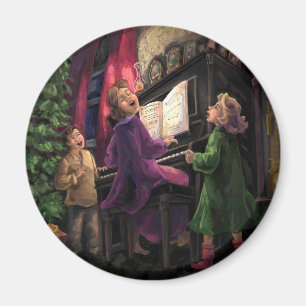 Imán Navidades cantando a lo largo